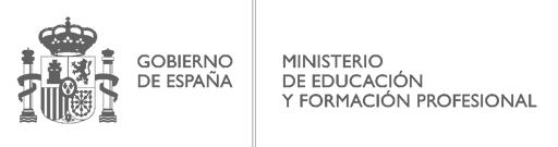 Logotipo del Ministerio de Educación, Formación Profesional y Deportes del Gobierno de España